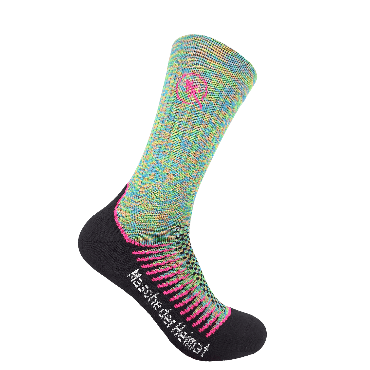 Merino-Winter-Socks bunt fluopink
