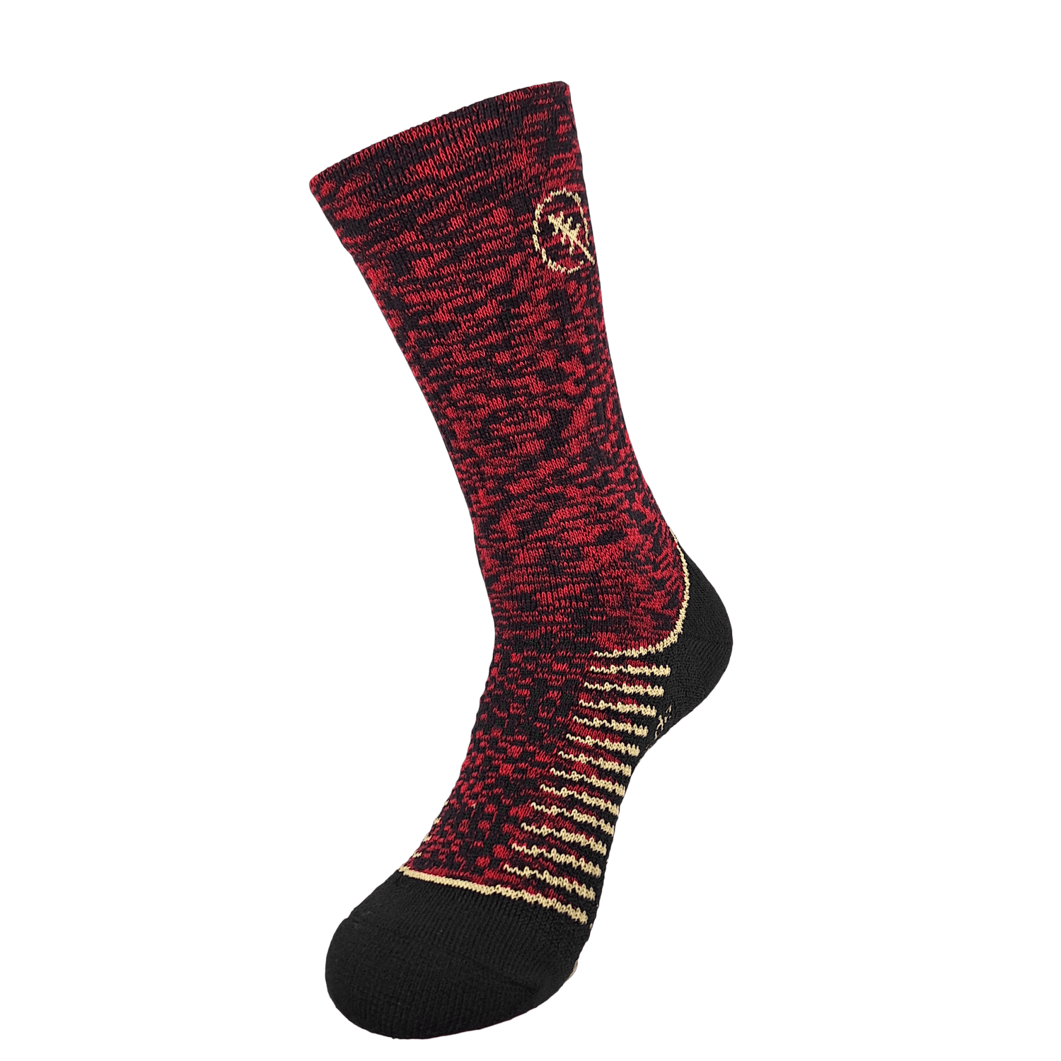 Merino-Winter-Socks rot gold, 35/38
