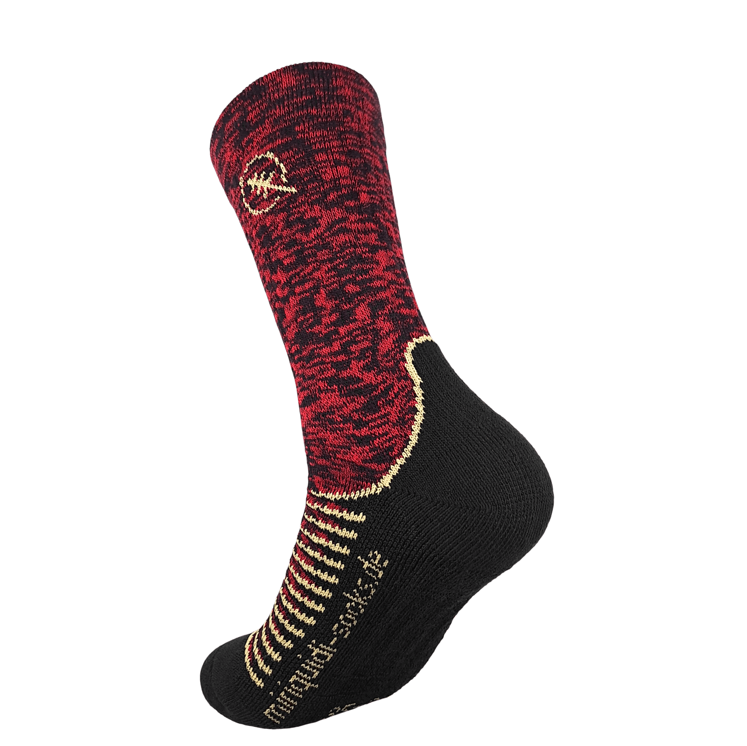 Merino-Winter-Socks rot gold, 35/38